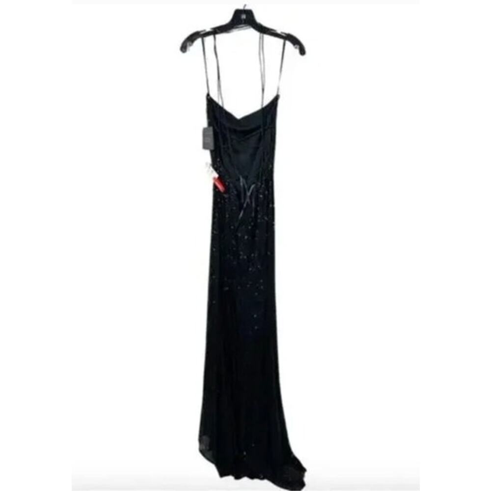 MAC DUGGAL Dress Size 10 Evening Gown NEW Sequin Black Stretch Sequin FLAW - Picture 5 of 8